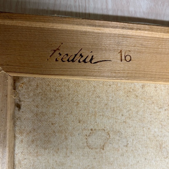 Vintage Original Painting On Canvas Autumn Fall Barn Farmhouse 16x20 Marshall - Picture 6 of 7